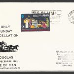 Isle of Man stamps FDC - Only Sunday Cancellation , 1981, Rare - FFF0023