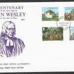 Isle of Man stamps FDC - Biecentenary of John Wesley, 1977 - FFF0167