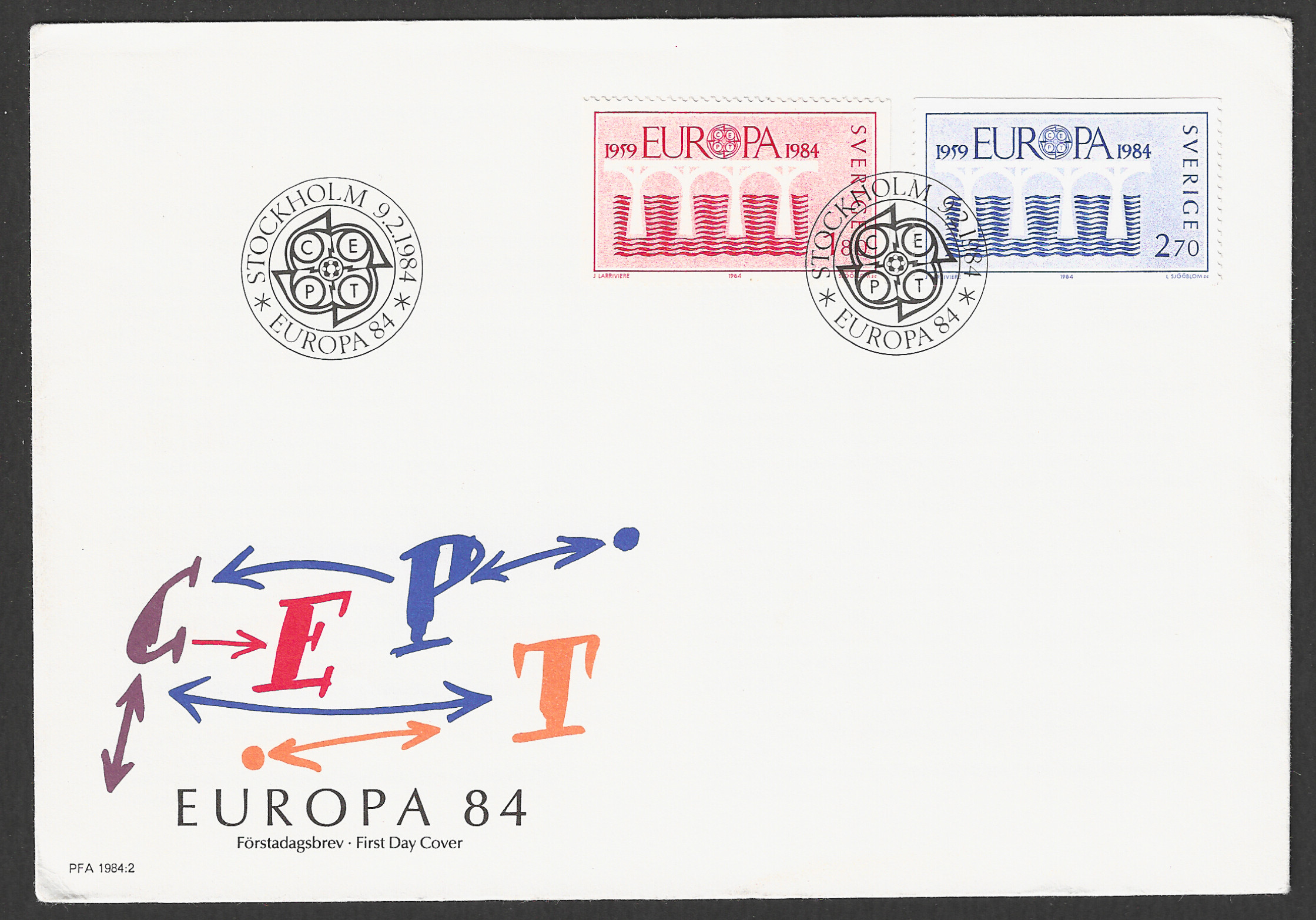 FFF0171 Sverige stamps FDC - europa 1984 - FFF0171 - Image 1