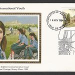 Isle of Man - Stamps FDC -- silk Cachet - international Youth, 1984 - FFF0228