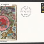 Marshal Islands - Silk Cachet , Stamps on stamps , U P U congress, 1984 - FFF0340