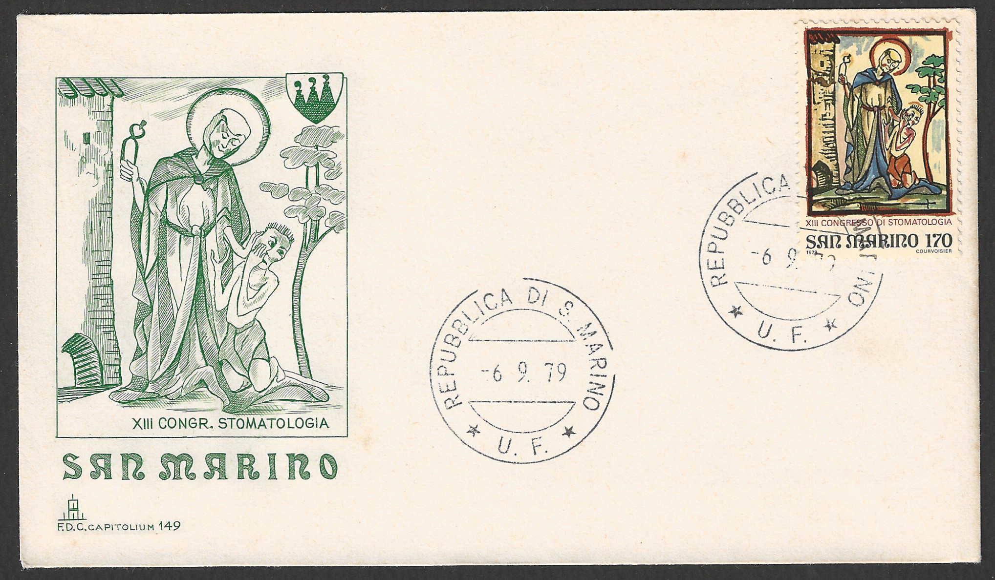 FFF0341 San Marino stamps FDC - christian theme , 1979 - FFF0341 - Image 1