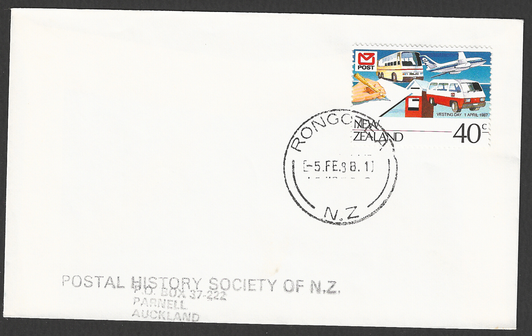 FFF0384 New Zealand stamps - cover - Transport - FFF0384 - Image 1