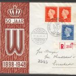 Nederland stamps - Jubilee Envelpe used via registered Post , 1948 - FFF0410