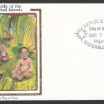 Marshall Islands stamps - FDC - Silk Cachet Cover m Wotje , 1986- FFF0507