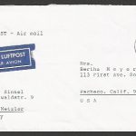 Germany to USA used cover - FFF4412